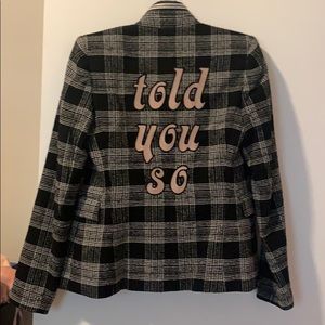 Alice and Olivia “Told You So” Harris plaid blazer